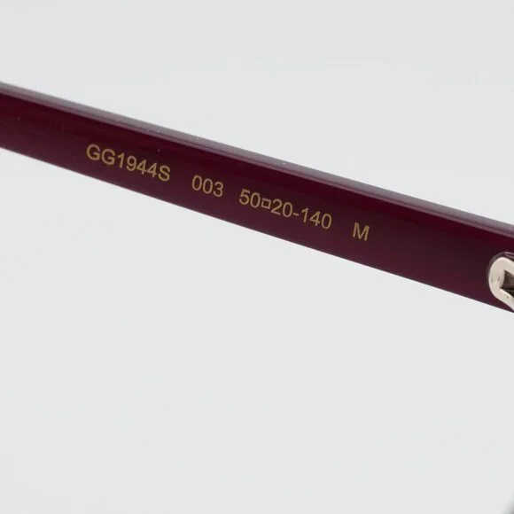 Gucci GG1944S 003 Sunglasses Plum Rectangle Frame, Smoke  display picture 3